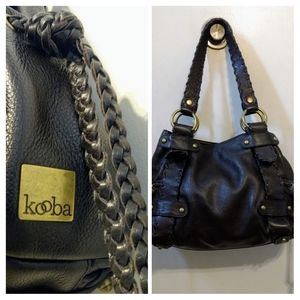 Kooba Brown Pebble Leather Handbag